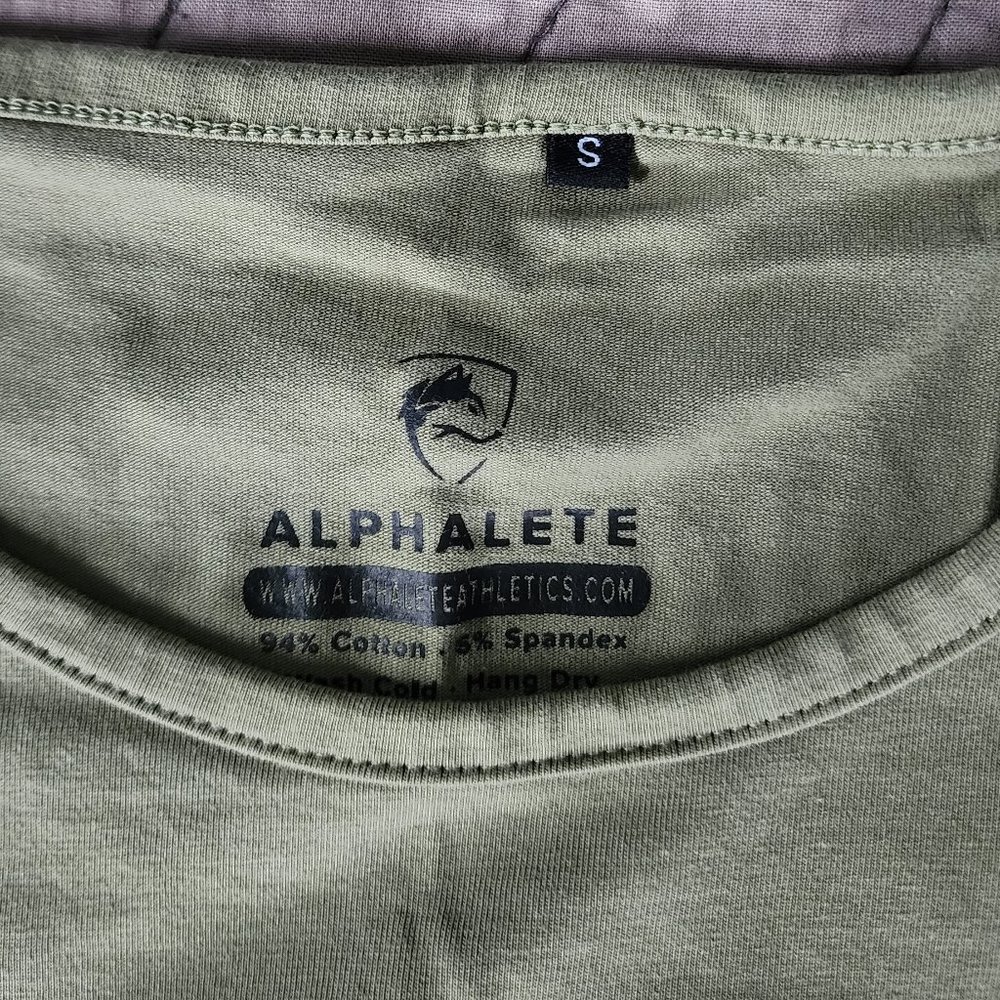 Alphalete - Scoop Tee - S - Olive Green